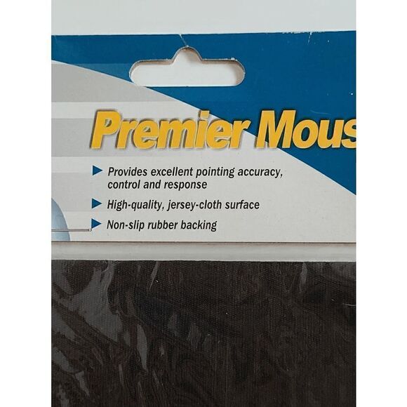 BELKIN F8E089 8 x 9 Black Mouse Pad with Non-slip Backing and Jersey Surface NEW - Picture 2 of 6